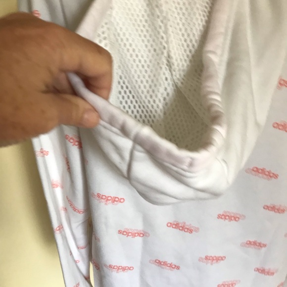 2x HOST PICK🎉ADIDAS ALL OVER LOGO HOODIE 2 SIDE POCKETS GENTLY USED CONDITION Sm - Picture 8 of 14